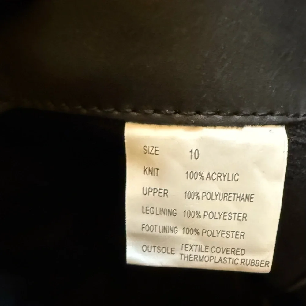 Muk Luks Black Ankle Boots with Knit Accent - Picture 3 of 4